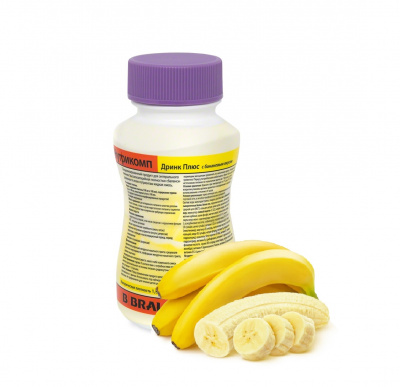 Нутрикомп Дринк Плюс банановый 200 мл. в пластиковой бутылке купить оптом в Липецке