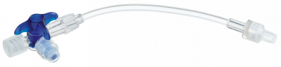 Кран 3-ходовой Дискофикс С с Сэйффлоу 360° синий линия 50 см купить оптом в Липецке