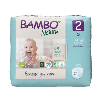 Эко-подгузники Bambo Nature 2 (3-6 кг), 30 шт купить оптом в Липецке