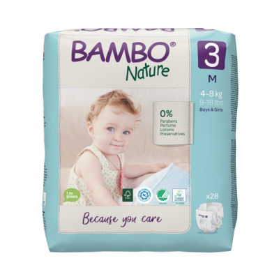 Эко-подгузники Bambo Nature 3 (4-8 кг), 28 шт купить оптом в Липецке